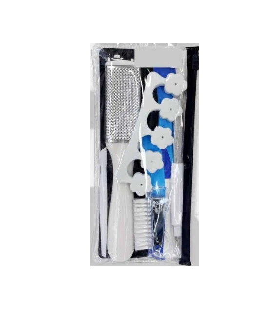 Set 6 Pcs Pila Pentru Calcaie Cu Accesorii Pedichiura Fier + Plastic + Burete A-70439 WEI